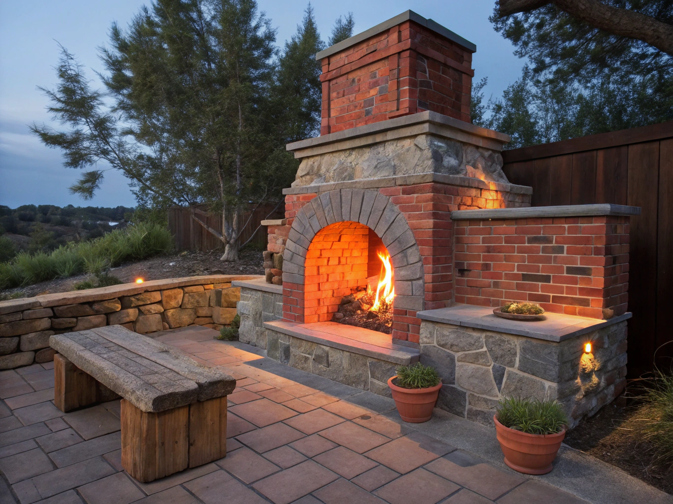 Custom Stone Fire Hearth