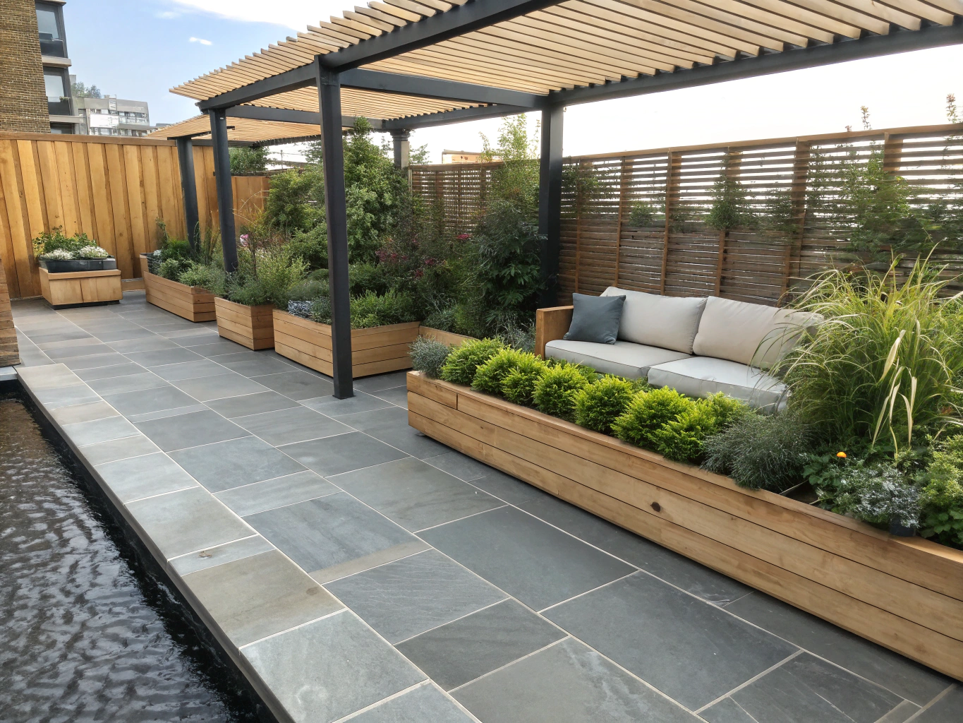 Natural Stone Pool Terrace